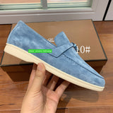 women 35-42 lace up Suede casual flats comfort boat shoes cow leather 2023 high quality