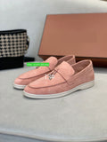 women 35-42 lace up Suede casual flats comfort boat shoes cow leather 2023 high quality