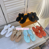 patent leather vintage flip flops flats slippers fashion shoes women 35-41 2023 high quality