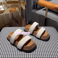 35-39 Platform slippers holiday casual shoes fashion women 2023 white black high quality