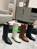 leather hlaf boots casual cool street shoes women 2023 black white brown 35-41 high quality