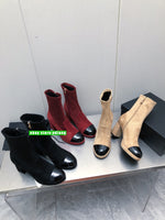 suede leather thick heel ankle boots simple classic fashion shoes women 2023 35-41