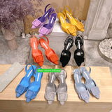 7cm stiletto suede point toe sandals grace women fashion shoes 2023 34-42 high quality