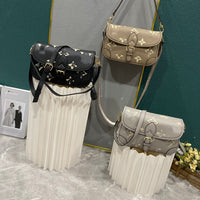 25*9*15cm high quality 6543 embossing leather crossbody bag shoulder bag fashion 2024