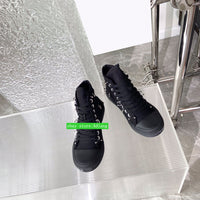 rivet lace up casual shoes high top flats cool street women 2023 black 35-39 high quality