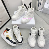 high top casual shoes lace up flats white fashion women 35-40 men 38-44 2023 high quality