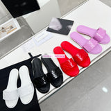 soft lamb leather flats comfort slippers grace 2023 white black red purple high quality