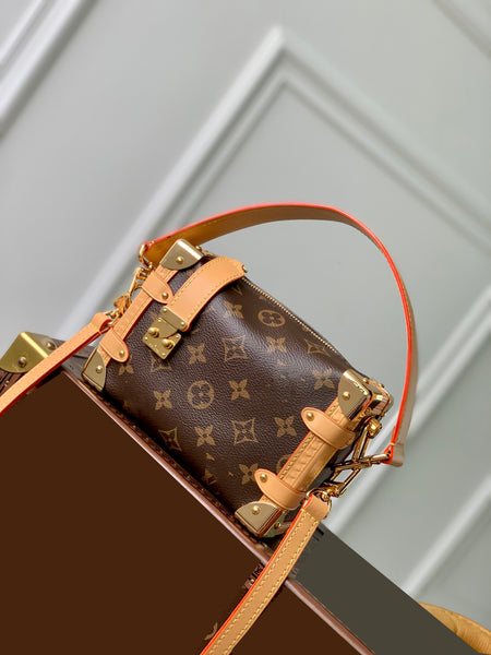 top quality print brown canvas crossbody bags soft fashion women 2024