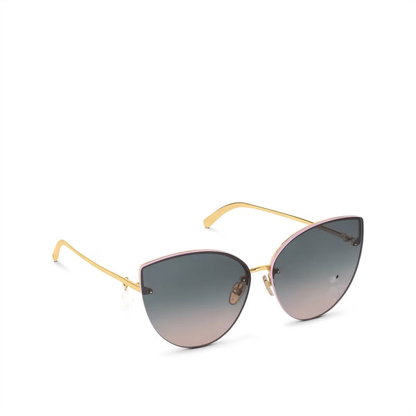 Gold thin border  gray sunglasses fashion women 2023