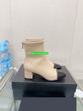 5cm elastic lamb leather patchwork ankle boots grace classic women 2023 35-42