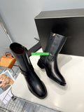 cow leather flats ankle boots cool comfort shoes fashion classic women 2023 35-40