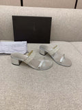 4cm/8cm transparent high heel slippers fashion sandals women 2023 35-39 high quality