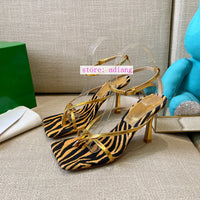 stiletto zebra print Clamping sandals fashion shoes women 2023 35-43 high quality