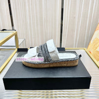 grace leather slippers casual sandal fashion shoes vintage outwear 2023 35-40 high quality