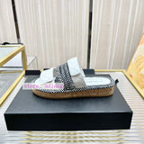 grace leather slippers casual sandal fashion shoes vintage outwear 2023 35-40 high quality