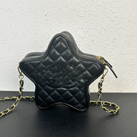 22*5.5*19cm star design leather chain crossbody bag women 2024 high quality new