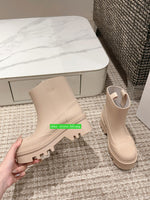 platform increase boots fashion rubbers cool women 2023 black apricot white 35-40