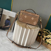 21.5*6*13.5cm high quality 46279 print canvas embroidery strap crossbody bag shoulder bag fashion 2024