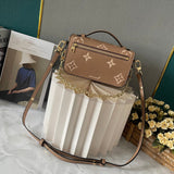 21.5*6*13.5cm high quality 46279 print canvas embroidery strap crossbody bag shoulder bag fashion 2024