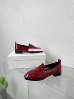 patent leather&lamb leather boat shoes casual flats classic women 2023 35-40 high quality