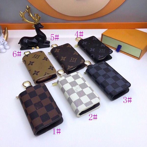 print canvas Key Chain card case women 2023 high quality 6 colors 2023