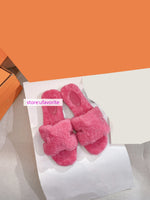 11colors 35-40 soft fleece slippers flats women fashion comfort shoes women 2022