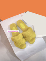 11colors 35-40 soft fleece slippers flats women fashion comfort shoes women 2022