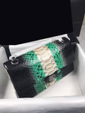 25.5*15.5*6.5cm Python pattern leather lining chain crossbody bag top quality