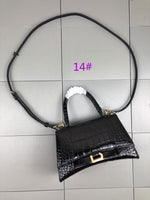 16 colors   Crocodile pattern leather crossbody handle handbag women fashion top quality 2022