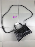 16 colors   Crocodile pattern leather crossbody handle handbag women fashion top quality 2022