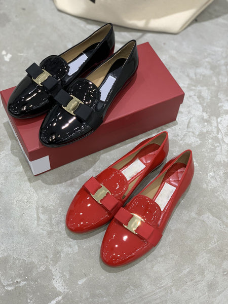 35-40 cow patent leather boat shoes flats women high quality 2022 new