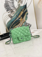 17cm green lamb leather Mirage chain shoulder mini bag crossbody women top quality 2022