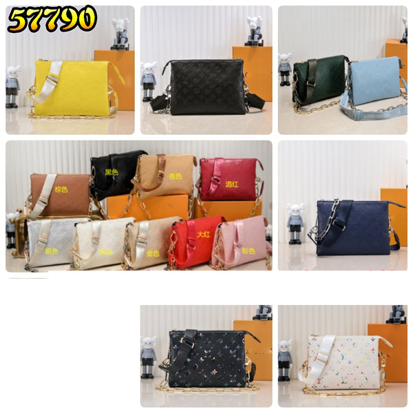 26*20*12cm Embossing leather coussin chain crossbody bag women fashion 2023 high quality