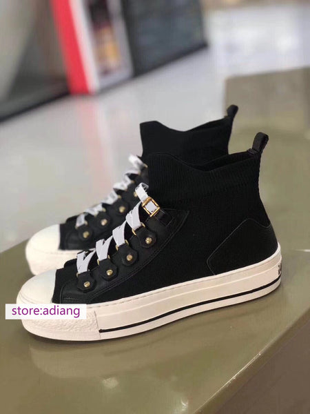 35-41 canvas lace up high top flats casual shoes women fashion 2023 high quality