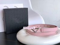 2.5cm cow leather belt casual classic women black pink white 2023 high quality