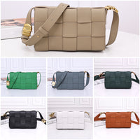 23*15*5.5cm weave cow leather brife crossbody bag women top quality 2023