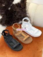 cow leather flats Thick bottom sandals casual shoes women 35-41 top quality 2022