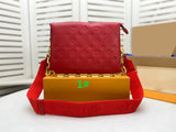 26*20*12cm Embossing lamb leather crossbody bag 9 colors women fashion high quality 2022