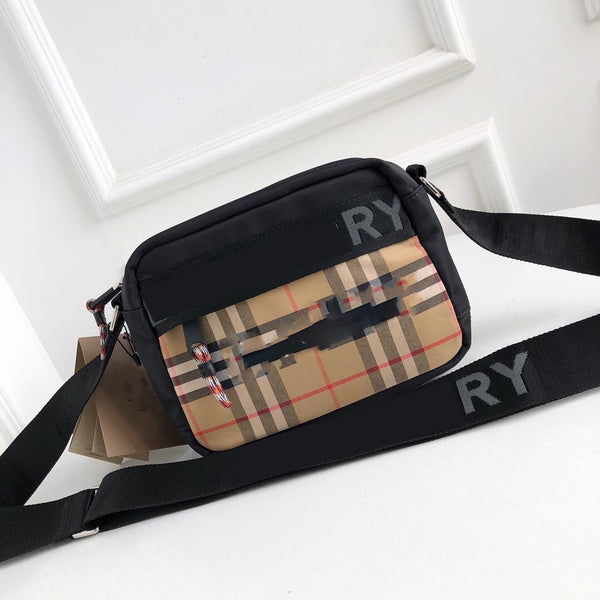 19143 vintage Lattice camera bag crossbody bag casual women men 22.5*14.5*8cm 2022 new