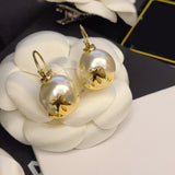 classic pearls Earrings 925 Silver needle grace ear hook fashion women 2022 new