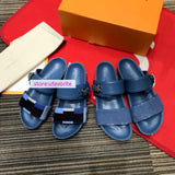 print denim lamb leather lining slippers flats shoes blue sandals women 2022new 35-40