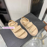 3.5cm Suede leather sandals fashion casual shoes women 2022ss new 35-40 high quality