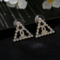 triangle drill earring fashion brife women 2023 high quality