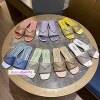 35-42 1cm hot drill +silk flats slippers fashion shoes women high quality 2022new