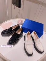 6cm Thick bottom boat shoes patent leather classic women fashion 2023 35-41