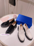 6cm Thick bottom boat shoes patent leather classic women fashion 2023 35-41