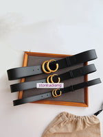 2cm 3cm 4cm leather belt casual classic gold buckle women black 2023 high quality