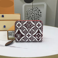 Monogram vintage print canvas zippy mini wallet 11*8.5*2cm