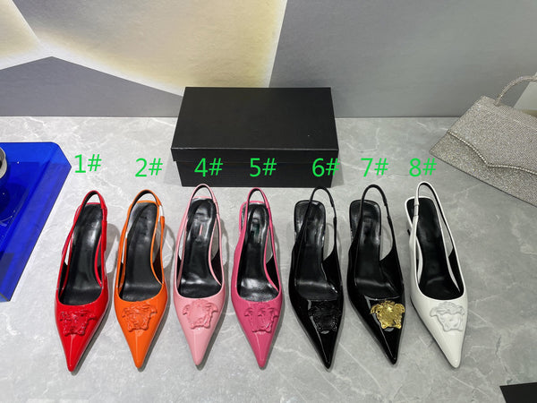 7 colors 5.5cm stiletto patent leather point toe boat shoes pump women high quality 2022 new