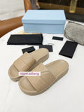 soft lamb leather slippers comfort flat shoes women 35-40 2023 black white apricot high quality